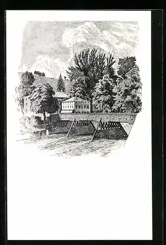 AK Wasserburg a. Inn, Blick zur Innbrücke