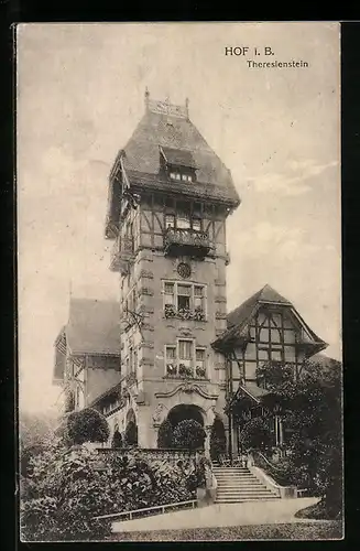 AK Hof i. B., Gasthaus Theresienstein