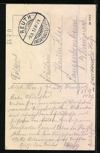 AK Hof i. B., Gasthaus Theresienstein