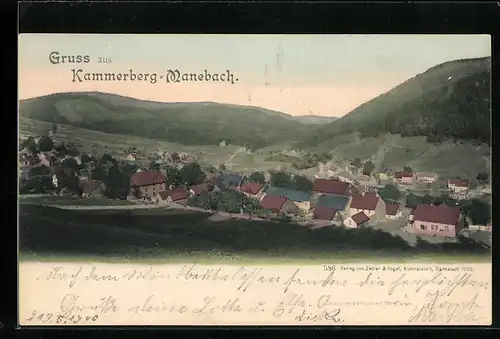 AK Kammerberg-Manebach, Totalansicht aus der Vogelschau