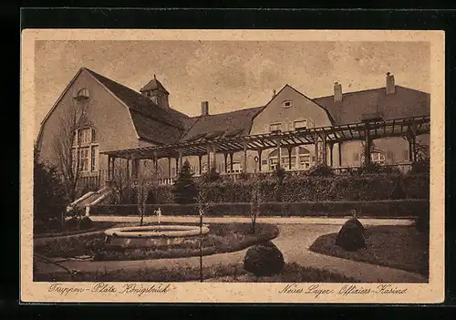 AK Königsbrück, Truppen-Platz, Neues Lager, Offiziers-Kasino