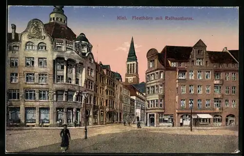 AK Kiel, Fleethörn mit Rathausturm
