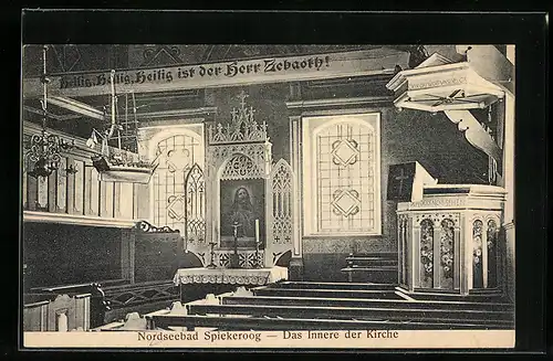 AK Spiekeroog, Nordseebad, Das Innere der Kirche