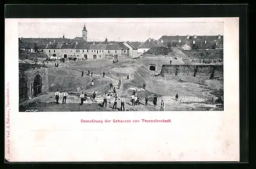 AK Theresienstadt, Demolierung der Schanzen