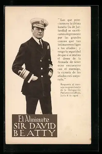 AK El Almirante Sir David Beatty