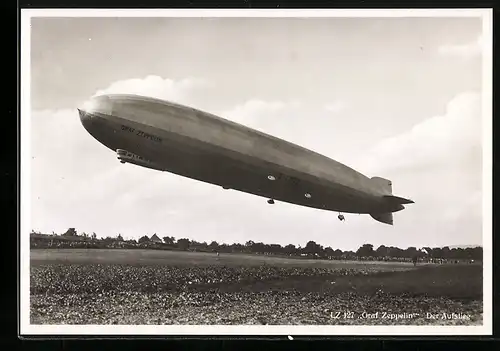 AK Luftschiff LZ 127 Graf Zeppelin, Der Aufstieg