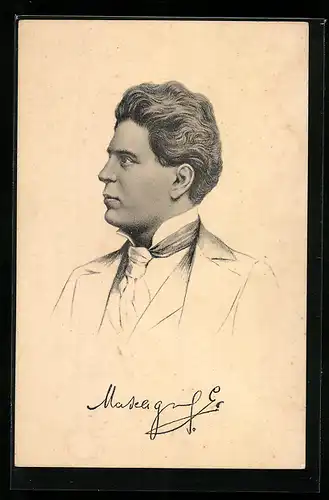 AK Portrait von Pietro Mascagni, Komponist, Geb. 1863