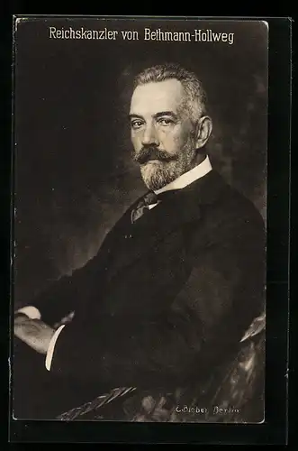 AK Portrait des Reichskanzlers von Bethmann Hollweg im Anzug