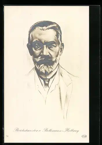 Künstler-AK Bildnis von Reichskanzler von Bethmann Hollweg