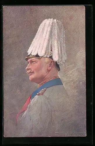 AK König Friedrich August von Sachsen in Uniform