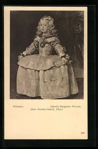 Künstler-AK Infantin Margareta Theresia nach Velazquez