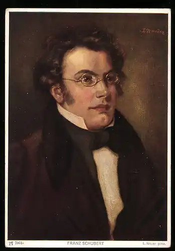 AK Portrait des Komponisten Franz Schubert