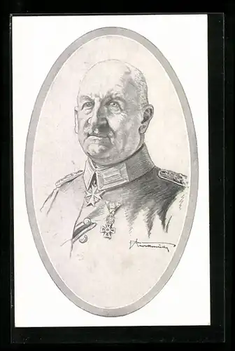 Künstler-AK General von Linsingen in Uniform