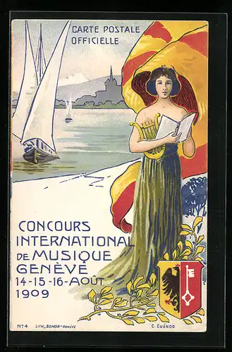 Lithographie Genève, Concours International de Musique 1909