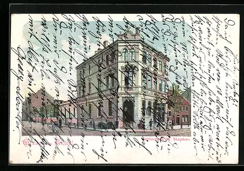 AK Eickel, Partie am Restaurant W. Stephan