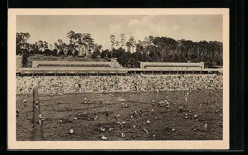 AK Berlin, Badegäste im Strandbad Wannsee