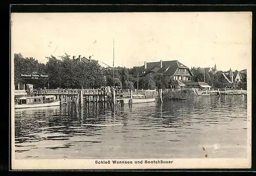 AK Berlin, Schloss Wannsee und die Bootshäuser