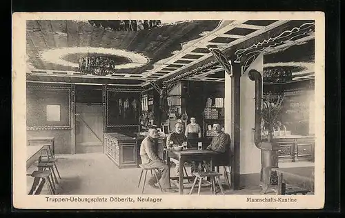 AK Döberitz, Truppenübungsplatz, im Neulager, in der Mannschafts-Kantine