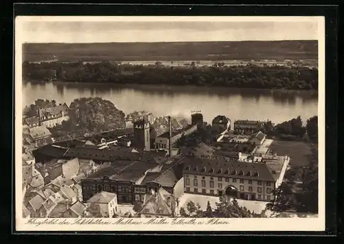 AK Eltville am Rhein, Blick auf die Sektkellerei Matheus Müller, Fliegeraufnahme