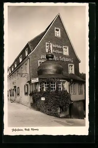 AK Hohnstein in der Sächs. Schweiz, Haselhuhn`s Gasthaus zur Sächs. Schweiz