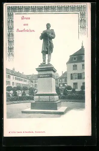 AK Saarbrücken, das Bismarckdenkmal
