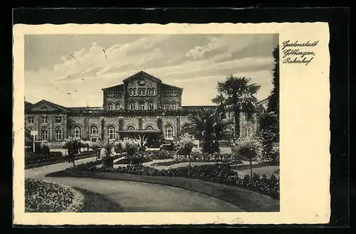 AK Göttingen, Gartenanlagen am Bahnhof