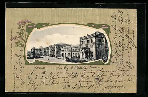 AK Hannover, Eingang von Bahnhof