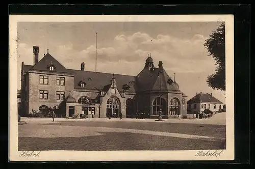 AK Herford, Bahnhof, Frontansicht