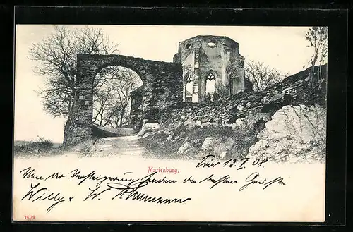 AK Trier, an der Ruine Marienburg