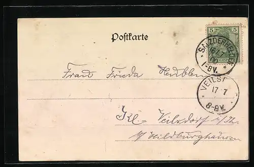 Künstler-AK Einbeck, Blick auf das Waldschlösschen