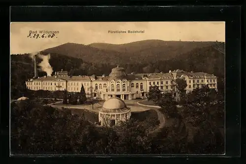 AK Bad Wildungen, Blick auf das fürstliche Badehotel