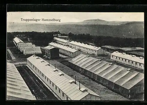 AK Hammelburg, Blick auf die Baracken des Truppenlager