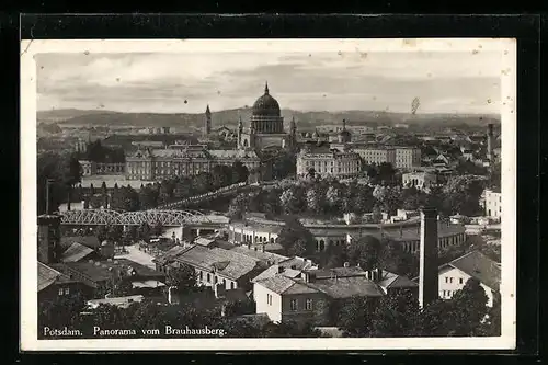 AK Potsdam, Panorama der Stadt vom Brauhausberg aus