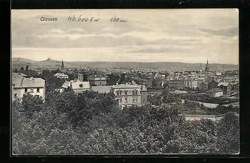 AK Giessen, Generalansicht der Stadt