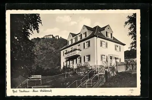 AK Bad Neuhaus, vor der Kurpension Haus Waldesruh