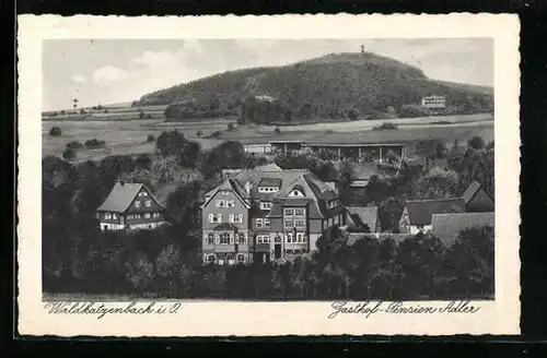 AK Waldkatzenbach i. O., Blick auf den Gasthof Pension Adler