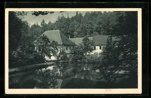 AK Waldenburg i. Sa., Partie an der Glänzelmühle