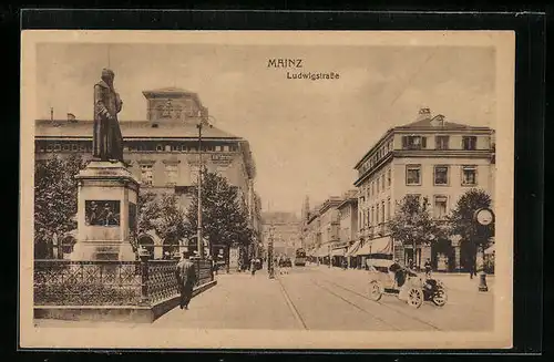 AK Mainz, Denkmal in der Ludwigstrasse