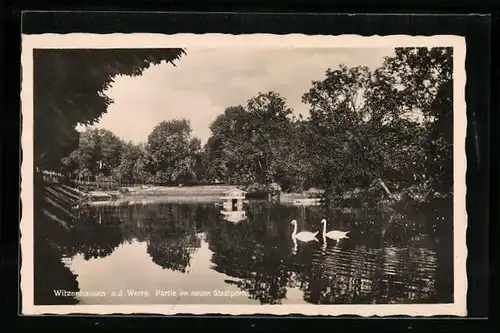 AK Witzenhausen a. d. Werra, Partie im neuen Stadtpark