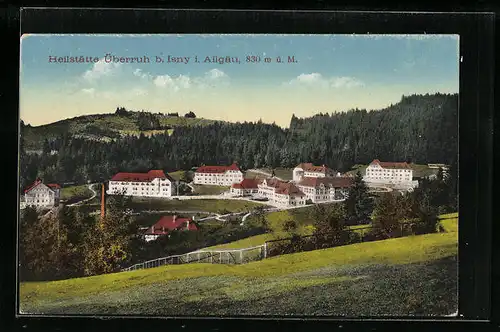 AK Isny im Allgäu, Blick auf die Heilstätte Überruh