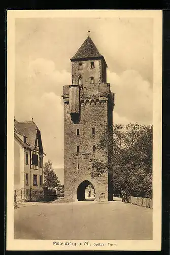 AK Miltenberg a. M., Partie vor dem Spitzer Turm