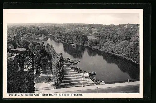 AK Halle a. Saale, Blick von der Burg Giebichenstein