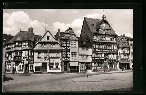 AK Adenau, Marktplatz mit Geschäften