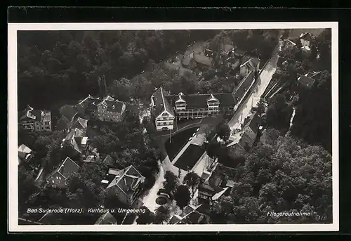 AK Bad Suderode (Harz), Kurhaus und Umgebung vom Flugzeug aus
