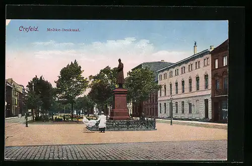 AK Crefeld, Moltke-Denkmal