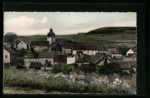 AK Schwarzenborn /Knüll, Ortsansicht aus der Vogelschau