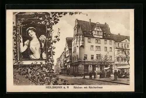 AK Heilbronn a. N., Kätchen mit Kätchenhaus