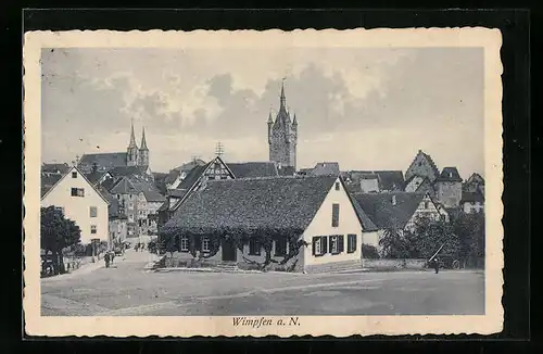 AK Bad Wimpfen, Strassenpartie in der Ortschaft