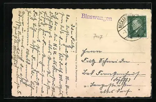 AK Bad Wimpfen, Strassenpartie in der Ortschaft