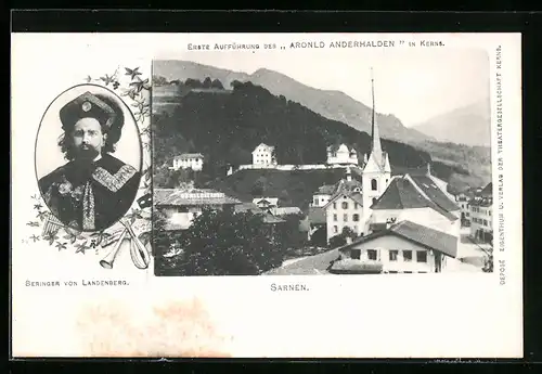 AK Sarnen, Blick auf den Kirchturm